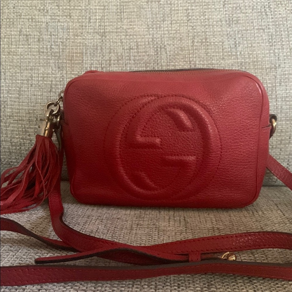 ♥️💄💋Authentic GUCCI Red Soho Disco Crossbody💋💄❤️